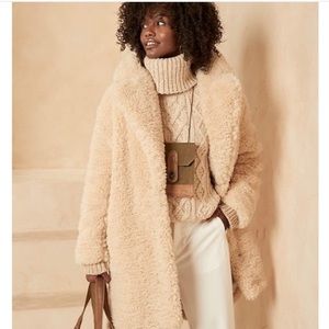 Banana Republic Sherpa Cocoon coat!  New!